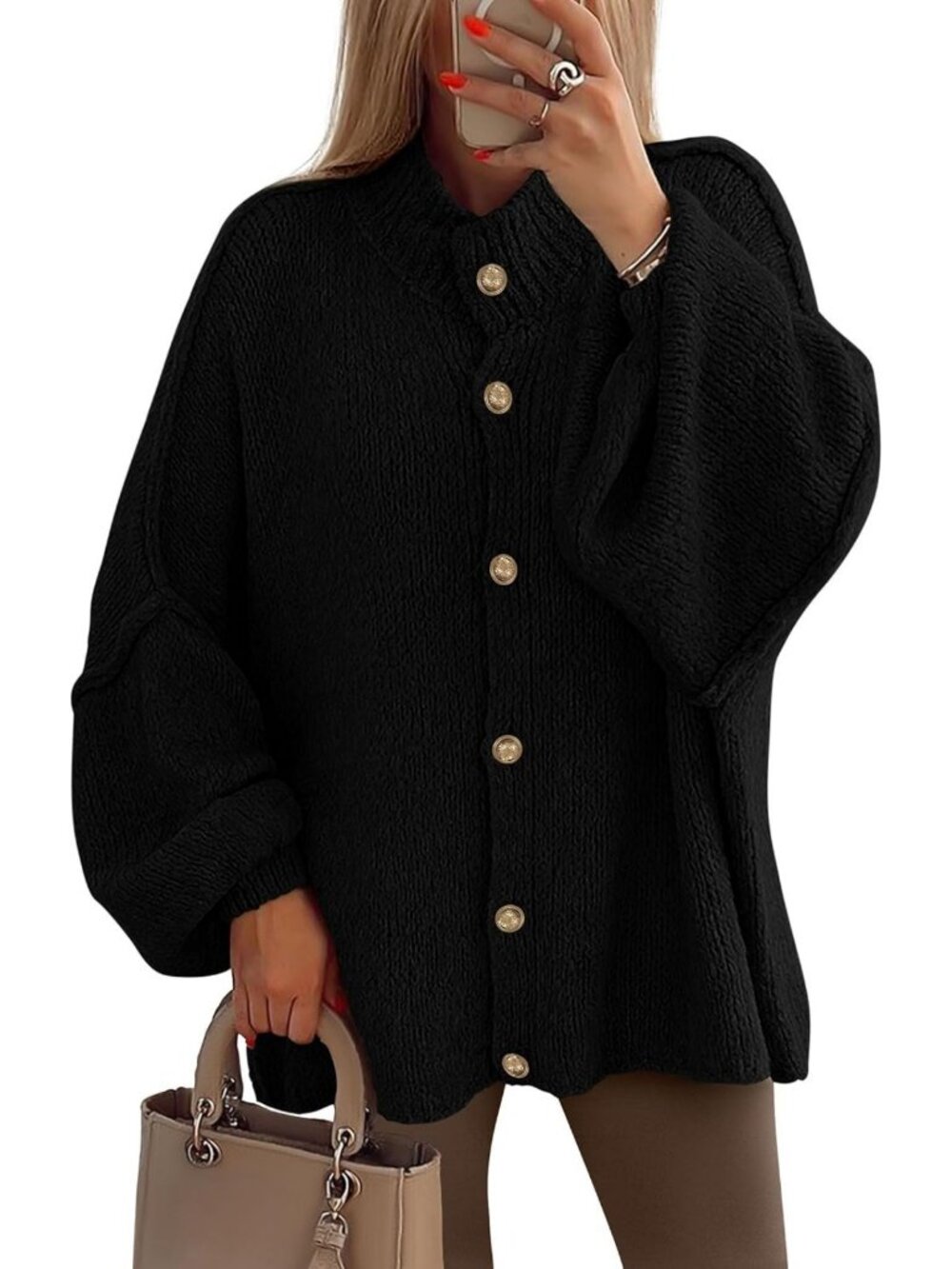Cozy Oversized Chunky Cardigan Sweater for Women - Perfect Fall Layering Piece